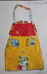 borsa a forma di casa, laboratorio di moda per bambini, arte per bambini a Firenze