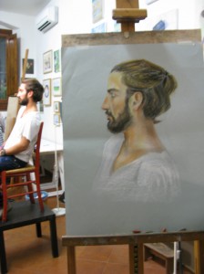 live portrait , pastel