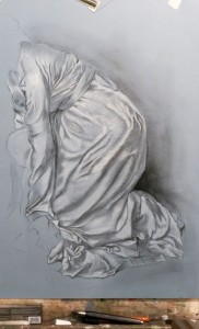 Drapery, pastel copy