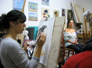 art courses for adults - drawing with live model -life drawing in Florence