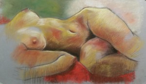 Nude, pastel