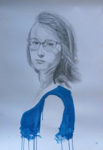 portrait, mixed media