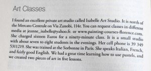 Sharon Wilson, a trip to Italy