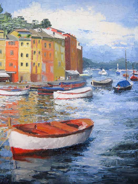 Porto ligure, tecnica della spatola, corso di pittura ad olio
